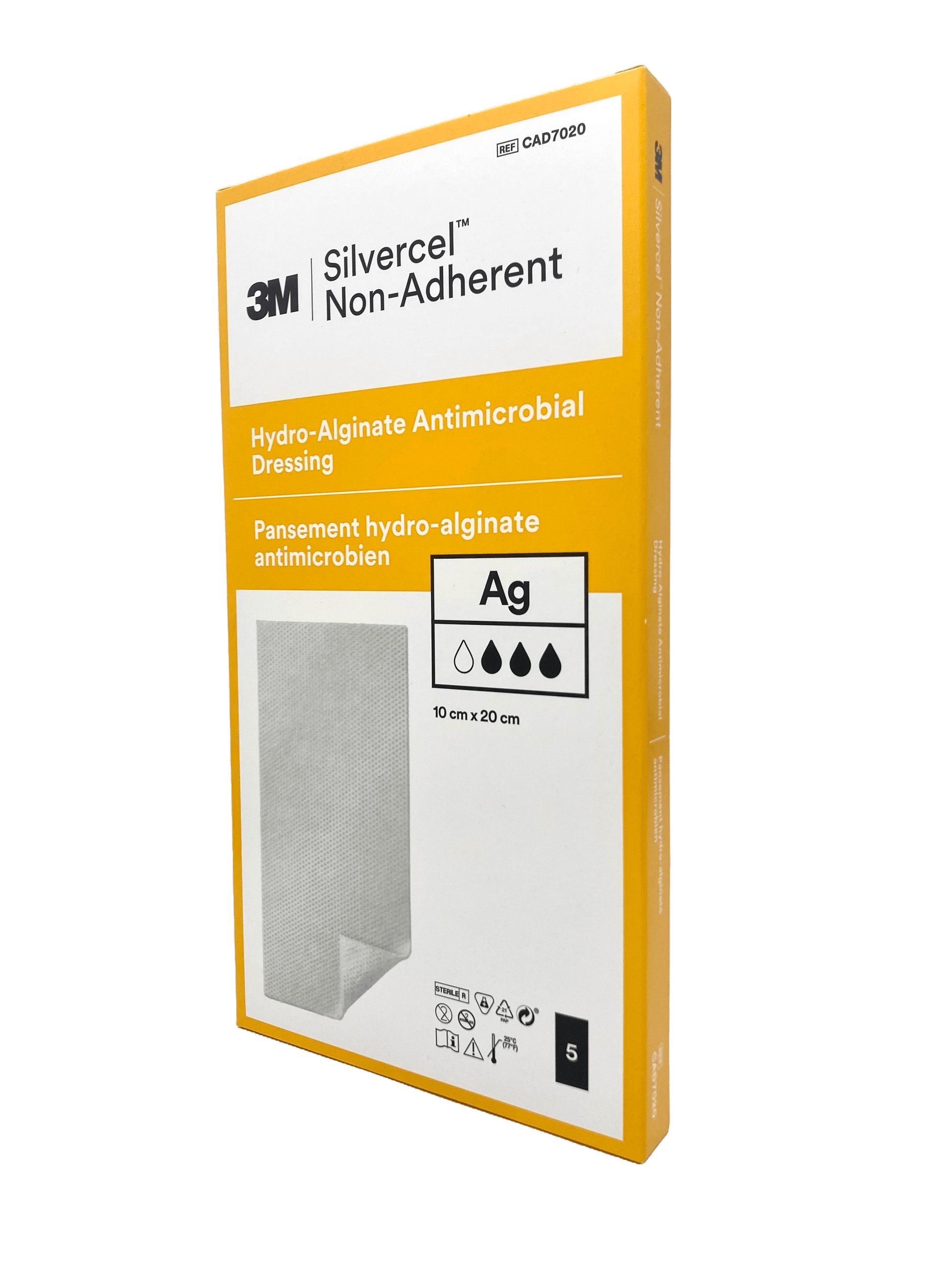 3M Silvercel Medicazione non adesiva con argento 10x20cm - 5pz - Waldner Care