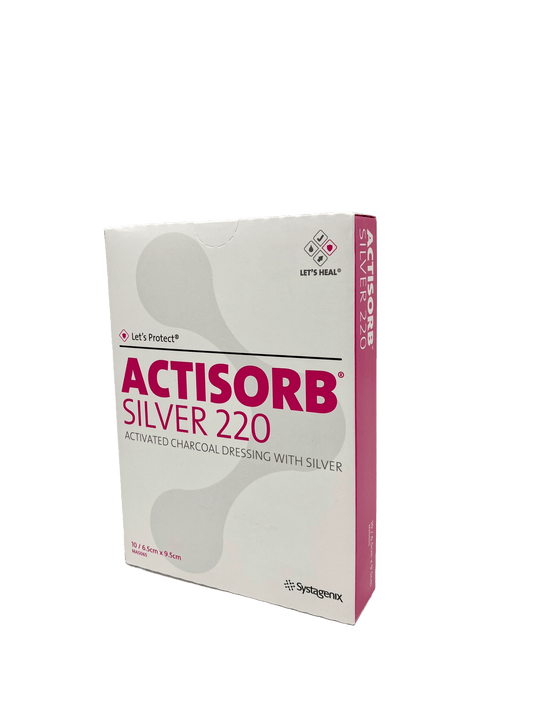 3M Actisorb Silver 220 Con carbone attivo e argento 6.5x9.5cm - 10pz - Waldner Care