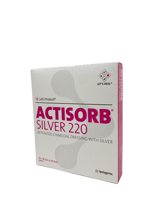 3M Actisorb Silver 220 Con carbone attivo e argento 10,5x10,5cm - 10pz - Waldner Care