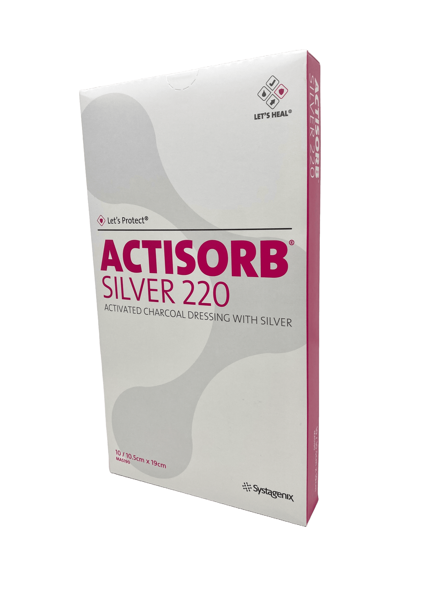 3M Actisorb Silver 220 Con carbone attivo e argento 10.5x19cm - 10pz - Waldner Care