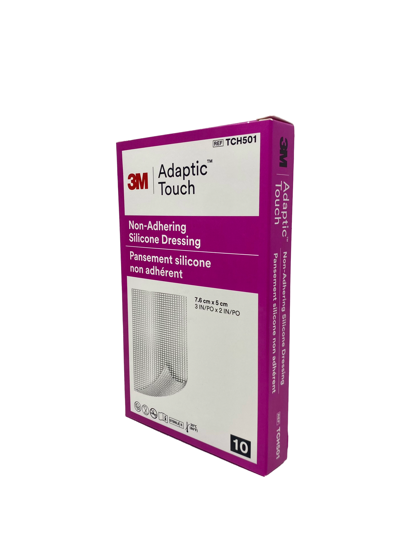 3M Adaptic Touch Non-adhesive silicone dressing 5x7.6cm - 10pcs